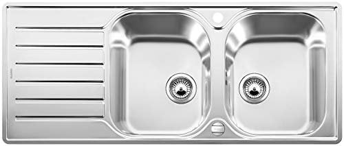 BLANCO LANTOS 8 S-IF Compact | Edelstahl | Einbauart: Einbau von Oben & Flächenbündig | reversibel | für 80 cm breite Unterschränke | Widerstandsfähig gegenüber Kratzern