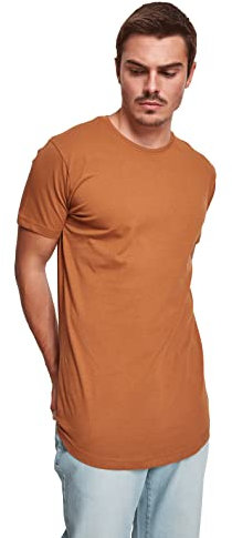 Urban Classics Men's Shaped Long T-Shirt, Brown (Toffee), Large (Manufacturer Size: L)