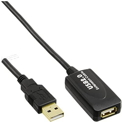InLine USB 2.0 Aktiv-Verlängerung, mit Signalverstärkung 'Repeater', Stecker A an Buchse A, 5m