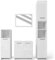 Vicco Conjunto de Muebles de baño Kiko, Blanco Alto Brillo, 4 Piezas