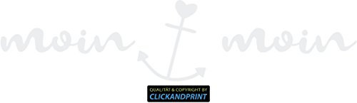 CLICKANDPRINT Aufkleber » Moin Moin, 10x2,3cm, Weiß • Wandtattoo/Wandaufkleber/Wandsticker/Wanddeko/Vinyl