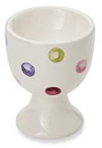 Cooksmart British Designed Egg Cups | Ceramic Egg Cup For Breakfast | Egg Poacher Cups For All Types Of Kitchen - Spotty Dotty