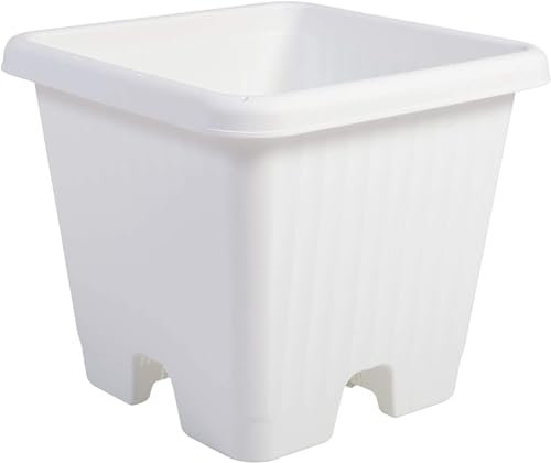 Iris Ohyama, Pot pour Plantes jardinière aérienne avec système de Drainage de l'eau pour Le Jardinage - Air Vegetable Planter 400, Blanc