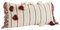Madam Stoltz Kissenbezug Kissenhülle mit Quasten und Golddraht 35 x 70 cm Boho Ethno Skandi