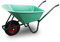 BITUXX Schubkarre 100L Schubkarren Scheibtruhe Schiebkarre Bauschubkarre mit PVC Wanne und PU Rad bis 250kg (Schubkarre mit PVC Mulde und PU Rad Schwarz)
