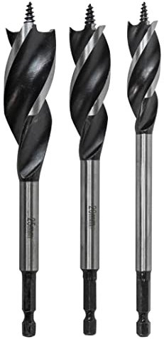 Faithfull FAITPASET3PC Tri-Point Speed Auger Bit - Set of 3-16, 20 & 25mm