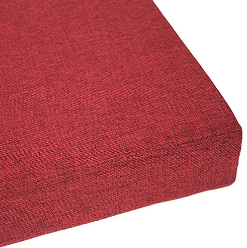 2-3-Sitzer-Bankkissen, Essbankkissen mit hochdichtem 35D-Schaumstoff, Schaukelsitzkissen für Garten, Terrasse, Innen- und Außenbereich, Möbel (Weinrot, 160 x 40 x 5 cm)