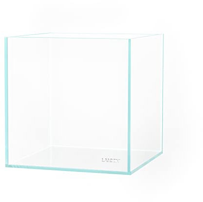 LANDEN 20C 2 Gallonen Würfel Randlos Low Iron Clear Aquarium Tank All Glass Aquarium, Kleines Betta-Fischtank, B 7.8×D7.8×H7.8(20x20x20cm) 5mm Dicke mit Nano-Schaum-Nivelliermatte