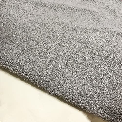 Yimihua Plüschstoff Hochwertiger, verschleißfester Teddy-Samt-Stoff Kleidung Spielzeug fleecestoff Stoff zum nähen Kinder,160 * 50cm (Color:grau)