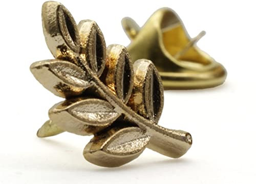 Victoria Regalia Anstecknadel mit Freimaurer-Akazienblatt, goldfarben, Metall