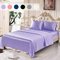 Lanqinglv Luxus Satin Spannbettlaken Bettlaken 180x200 cm bis 25-30 cm Steghöhe Boxspringbett Topper 110g/m² Glatt Seide Glanzsatin Boxspringbett Spannbetttuch Leintuch,Lila,1 Stück