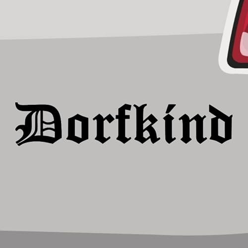 Dorfkind Aufkleber 6 Größen 21 Farben Traktor Natur Biene Bayern Landleben Acker - Schwarz - Vinyl - Rustikal - Outdoor - Sticker