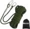 NewDoar 18KN Statisches Kletterseil 10 mm (3/8 Zoll) Zubehörkabel Ausrüstung 33 Fuß (10 m), 66 Fuß (20 m), 98 Fuß (30 m), 165 Fuß (50 m) Fluchtseil Eiskletterausrüstung Feuerrettungsseil-Grün/20 m