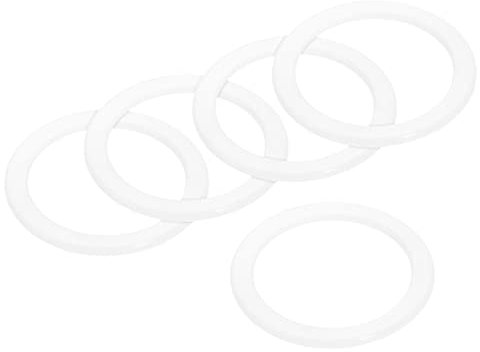 sourcing map Junta de sellado para cafetera, anillo de silicona blanco de repuesto, 56 x 73 x 3,3 mm, para cafetera de aluminio de 6 tazas, paquete de 5