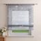 Delien Raffrollo Leinenoptik Transparente Rollos Landhaus Küche Gardine Modern Raffgardine mit Blumendruck »Löwenzahn« Bändchenrollo für Klein Fenster mit Tunnelzug BxH 80x140cm,Grau