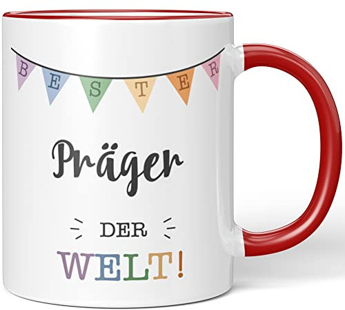 JUNIWORDS Tasse, Bester Präger der Welt, Rot (5714916)