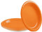 Lot de 16 assiettes en carton orange,Fournitures de fête,Assiettes à dessert rondes de 17.8 cm,Assiettes jetables en carton créatives,Anniversaire, pique-nique