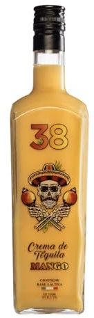 Tequila 38 Mango Cream Perfectly balanced Mango Sweet and Sour Notes Made Using Reposado Tequila 15% vol. 70cl Destilerias Espronceda