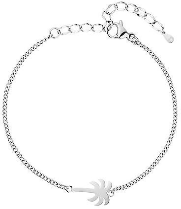 MARLION JEWELS Armband für Damen in Form einer Palme. Vergoldeter / versilberter Chirurgenstahl. Ideal für Valentinstag und Muttertag. Schmuck für Damen. Armbänder (Versilberung)