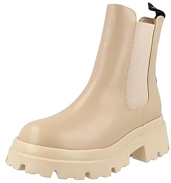 Pepe Jeans Stivaletti Chelsea Lol beige -altezza tacco 6cm-