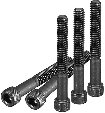 DTGN 1/4-20x2 Bulloni Viti a Testa Cilindrica, 12pz 12,9 Acciaio Legato Grado Vite Esagono Incassato Macchina Finitura Ossido Nero Filettatura UNC Parzialmente Filettata