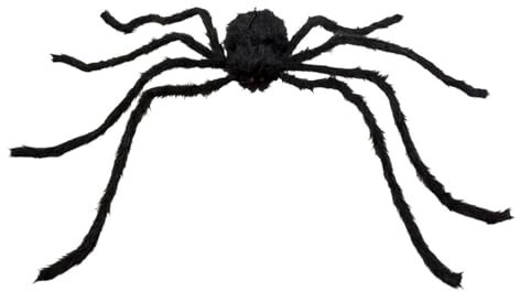 PARTY DISCOUNT Deko-Figur Riesen-Spinne, schwarz, 75x125cm