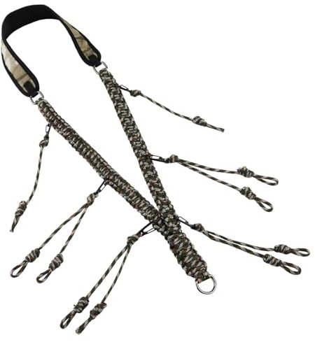 PEUTIER Duck Call Lanyard, Entenruf Schlüsselband mit 10 Verstellbaren Ringen Ruf-Lanyard Entenband Entenjagd-Zubehör für Jäger Geschenk Landschaft