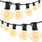 LED Lichterkette Außen Strom - G40 30M 37+2 Glühbirnen Wetterfest Balkon Lichterketten Aussen IP44 Wasserdicht Outdoor Lichterkette Strombetrieben für Innen Außen Garten Terrasse (30M 37+2)
