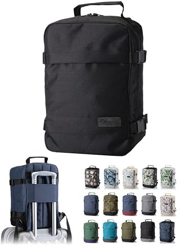 Handgepäck Rucksack für Ryanair Eurowings 40x20x25 40x30x20 [Handgepäckrucksack] Flugzeug Reisetasche Boardgepäck Bordcase Reiserucksack Kabinenkoffer Weekender (schwarz-schwarz, 40x30x20 24L)
