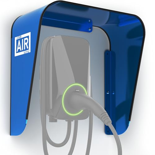 Box Air Klima Housse pour Wallbox | Protection contre les intempéries pour station de recharge pour voitures électriques en aluminium composite | toit anti-pluie, protection contre le soleil et rayons