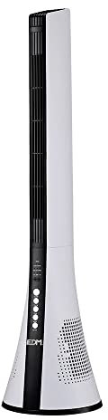 Ventilador de Torre de 50W con mando a distancia. Diseño elegante en color blanco. Dimensiones: 28,5x27,8x110,8 cm. Ideal para refrescar cualquier espacio con estilo y comodidad.