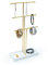 INTIRILIFE Schmuckständer 3 Ebenen in Gold -47 cm Höhe- Metall -Schmuck Organizer, T-Bar Schmuckhalter- Schmuckbaum mit Marmor-Muster eckigemTablett- Ständer für Ketten Ohrringe Ringe Uhren Armbänder