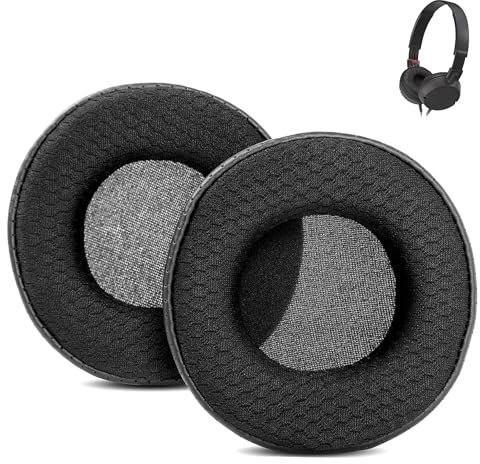 ACCOUTA Compatibles con los Auriculares Sony MDR-ZX100 MDR-ZX110NA ZX300 ZX310 V150 V300 ZX102dpv DR-BT101 Reemplazo Almohadillas con Tela Duradera/Cuero Proteico Transpirable y Espuma de Memoria