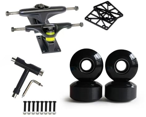 ANWEALTH Skateboard Achsen und Rollen Set 52 mm Skateboard Rollen 95A 99A Skateboard Werkzeugsatz hochpräzise Skateboard Teile für 7,75 8,25 Zoll Decks
