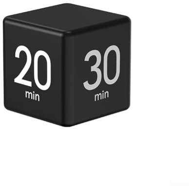 Simple For Cube Timer to Improve Time Awareness Tool for Cooking and Focused Activities (black)