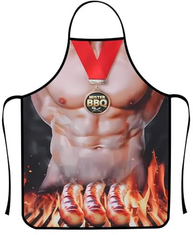 Cosysparks Kochschürze Männer Sexy, Kochschürze Männer Lustig Grillschürze für Küche Lustige Schürze für Bbq Party Erwachsene Schürze für Geschenk (Stil 5)