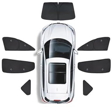 Car Window Sun Shade Car Side Window SunShade Front Rear Windshield Shading Wild Camping Privacy Protection Cover For Tesla For Model 3 For Suitable SunShade(New 7pcs)