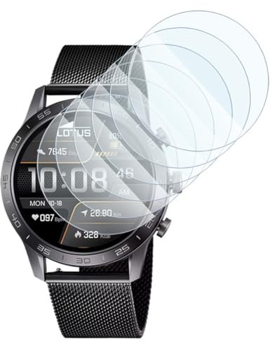 KARYLAX - Protector de pantalla de cristal flexible, antiarañazos, protector compatible con reloj inteligente Lotus 50024/1 (6 unidades)