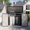 Aoxun Metal Garden Shed Outdoor 3x6ft, Outdoor Galvanized Tool Storage Shed, Waterproof Openable Front & Top Doors, Sheds and Outdoor Storage for Patio Backyard Garage Lawn, Black