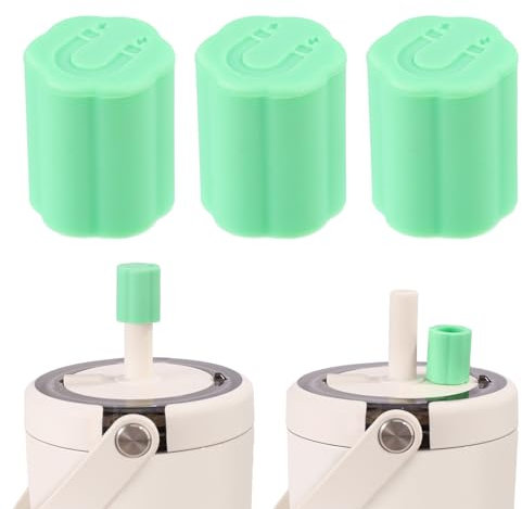 Lyreh 3pcs Magnetic Straw Caps for BrüMate All Era and Resa Tumblers, Reusable Silicone Straw Protectors Cover Dust Proof Toppers BPA Free Water Bottle Accessories (Green)