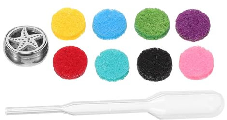 Tofficu Aromatherapie-Clip Nacken Diffusorclip für ätherische Öle Bekleidungsversorgung Maskenversorgung Behälter für ätherische Öle Aromatherapie-Schnalle Rostfreier Stahl