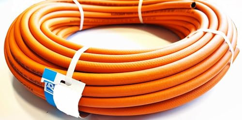 ZaTeChS Propan Butan Gasschlauch 5 m, Sehr Flexibel, 20 bar, Ø9mm (Ø16.5mm extern), Ideal für Gasgrill und Camping Kocher, 500 cm