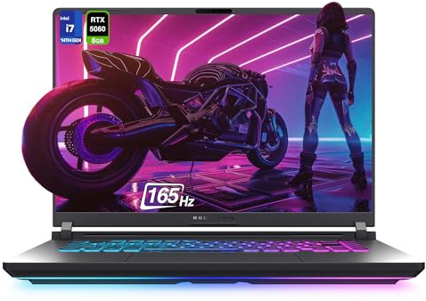 ASUS ROG Strix G16 Gaming Laptop, Intel i7-14650HX, 64 GB DDR5 RAM, 1 TB PCIe SSD, 16” FHD+ (1920x1200) Display, Nvidia G-Force RTX 5060, 4-Zone RGB Keyboard, W11 Home, Eclipse Gray