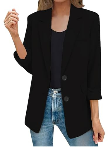 Cocila Veste DéContractéE pour Femmes Poches Manches Longues Bouton Ouvert sur Le Devant De Travail à Manteau Marron Bomber Blouson Printemps ÉTé Brune Bomber Courte Blanche en Cuir