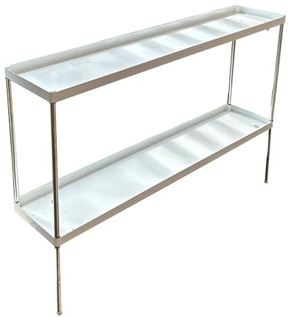 Scumlovy Adjustable Double Layer Rack Shelf No Punching Window Sill Extension Storage for Kitchen Office Bathroom Window Plant Shelves -118cm(118 * 25cm,0-28cm)