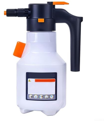 2L Electric Foam Sprayer for Car Wash, 8BAR High Pressure Handheld Cleaning Tool with USB Rechargeable for battery, Portable Washer for Home Garden Patio, Gray(white)