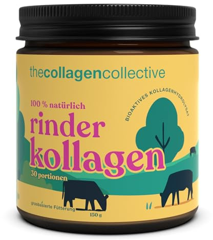 The Collagen Collective Rinderkollagen Pulver - Hochdosiert Kollagen Peptide vom Rind, Bioaktives Kollagenhydrolysat für Beauty Haut Haare Nägel Inner Glow (1 Pack)