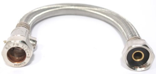 Plumb-Pak PF97-2AMZ Compression Flexible Tap Connector 15mm x 1/2inch with an Isolator Valve - Pack of 2