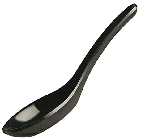 APS 83487 HONG KONG Melamin Party Löffel, 13 x 4, 5 x 4, 5 cm, Schwarz
