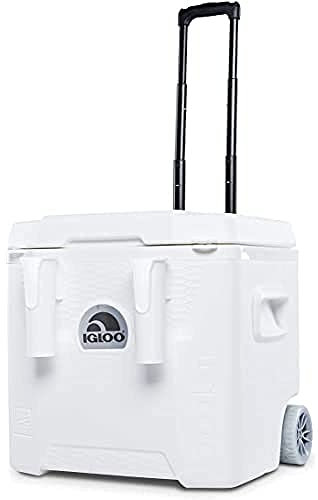 Igloo Marine Quantum 52 Kühlbox mit Rollen, 49 Liter, Weiß